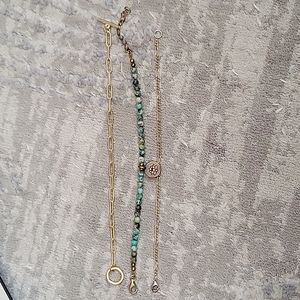 Gold stack bracelets